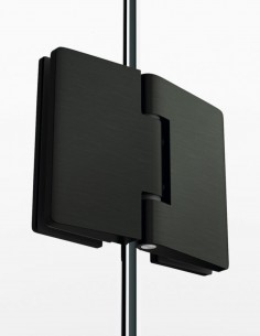 Mampara frontal abatible titanio modelo GLASS de GME 2