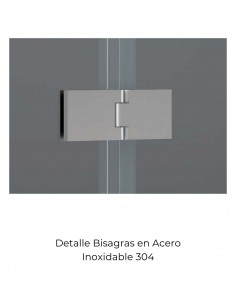 Mampara perfilería cromo - 1 puerta central y 2 fijo Zahara de Becrisa 2