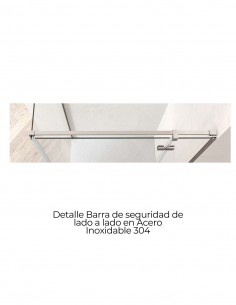 Mampara de ducha angular cromo - 1 puerta + 1 fijo + 1 fijo lateral ZAHARA de Becrisa 2