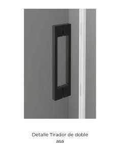 Mampara de ducha angular negra - 2 puertas abatibles de Becrisa 2