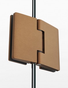 Mampara angular abatible cobre modelo GLASS de GME 2