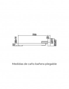 Caño bañera plegable - negro mate de Imex 2