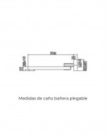 Croquis Caño bañera plegable - negro mate de Imex