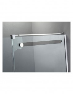Mampara frontal acero inox. modelo 2 fijos y 2 correderas VETRUM 2