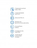 Instrucciones Mampara de ducha angular negro 2 fijos + 2 puertas correderas - URBAN de Kassandra