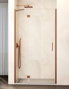 Mampara cobre fijo + abatible cierre imán modelo GLASS de GME