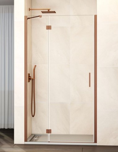 Mampara cobre fijo + abatible cierre imán modelo GLASS de GME