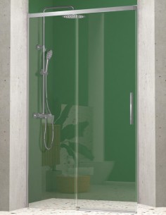 Mampara Kassandra cromo - NICOLETA 1 fijo y 1 corredera