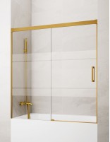 Mampara bañera GME Basic Dorada decorado