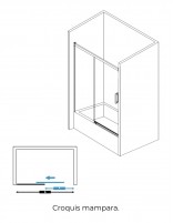 Mampara bañera GME Basic cobre croquis