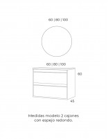Mueble de baño con lavabo incluido croquis