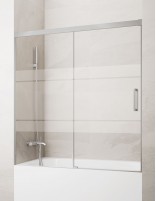 Mampara bañera GME Basic Níquel decorada