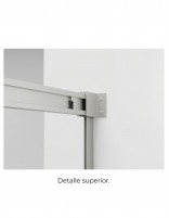 Mampara bañera GME Basic Níquel detalle guia