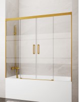 Mampara bañera Basic GME Dorada decorado frost
