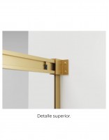 Mampara bañera angular GME Basic Dorada perfil superior