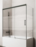 Mampara bañera angular GME Basic Titanio decorado