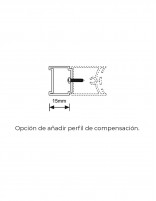 Compensador Mampara plegable oro cepillado - Nardi con bisagras de Kassandra