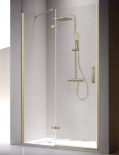 Mampara plegable oro cepillado - Nardi con bisagras de Kassandra