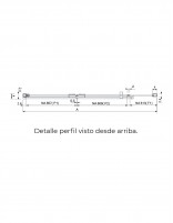 Perfilería visto de arriba Mampara ducha plegable y fijo - Nardi oro cepillado de Kassandra