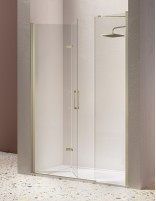 Mampara ducha plegable y fijo - Nardi oro cepillado de Kassandra
