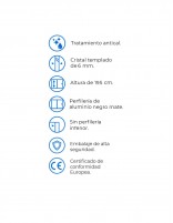 Datos Mampara ducha angular - 1 fijo + 1 puerta abatible + 1 lateral fijo oro cepillado Nardi de Kassandra