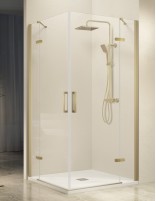 Mampara angular abatible - Nardi Oro cepillado de Kassandra