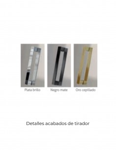 Mampara ducha frontal fijo abatible - Nardi Oro cepillado de Kassandra 2