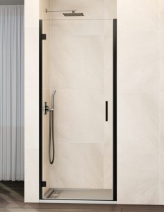 Mampara Titanio GLASS modelo 1 puerta abatible bisagra a perfil GME 2