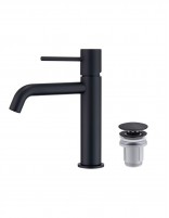 Pack Grifo de lavabo - negro/black gun metal Monza + Válvula click-clack de Imex