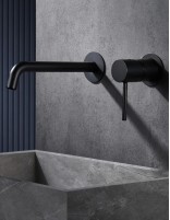 Detalle Pack Grifo de lavabo empotrado - negro/black gun metal Monza + Válvula click-clack de Imex