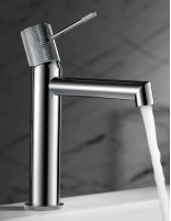 Pack Grifo de lavabo - cromo/níquel cepillado Line + Válvula click-clack de Imex