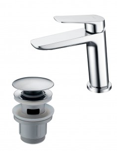 Pack Grifo de lavabo - cromo Bélgica + Válvula click-clack de Imex
