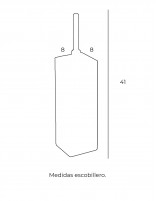 Vaso escobillero medidas