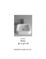 Lavabo Mueble 140 cm 2 cajones + 2 huecos + 2 cajones con Lavabo Kuvic Negro ENMA