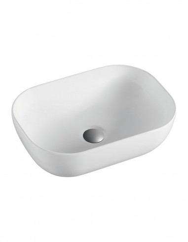 Lavabo pequeño sobre encimera blanco mate