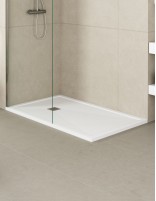 Plato ducha enmarcado blanco