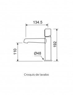 Grifería lavabo - Negro Mate /Oro Rosa YANET de Lluvibath 2