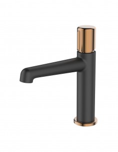Grifería lavabo - Negro Mate /Oro Rosa YANET de Lluvibath