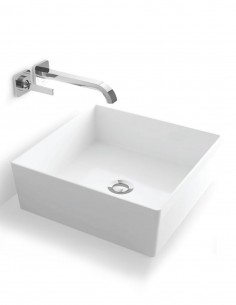 Lavabo cuadrado sobre encimera 2