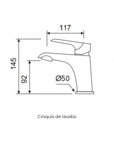 Grifería lavabo cromo - DANN de Lluvibath 2