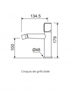 Grifería bidé - cromo TÍVOLI de Lluvibath 2