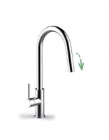 Grifo de cocina monomando extraíble - cromo BASS de Lluvibath