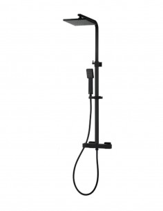 Columna de ducha grifería - negra NASSAU de Lluvibath
