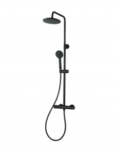 Columna de ducha grifería - negro PIPE de Lluvibath