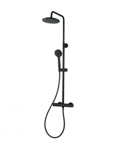 Columna de ducha grifería - negro PIPE de Lluvibath