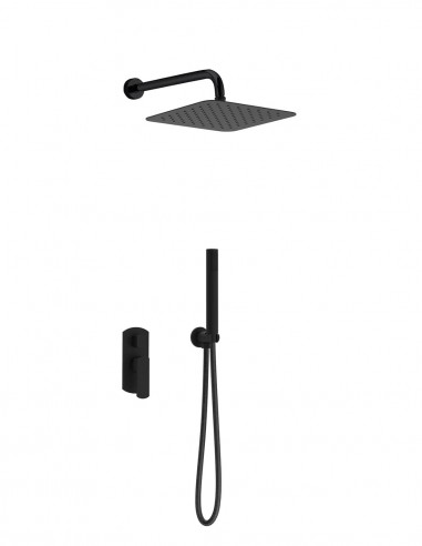 Conjunto de ducha empotrado - negro APOLO de Lluvibath