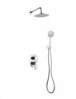 Conjunto de ducha empotrado - cromo redondo NOTI de Lluvibath