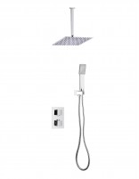 Conjunto de ducha empotrado - cromo ARTEMIS techo de Lluvibath