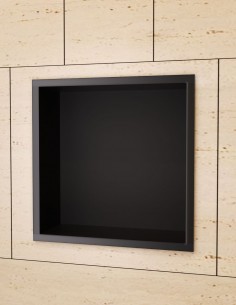 Hornacina cuadrada negra modelo ATLANTIC de Medimex