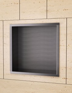 Hornacina cuadrada black gun metal - ATLANTIC de Medimex